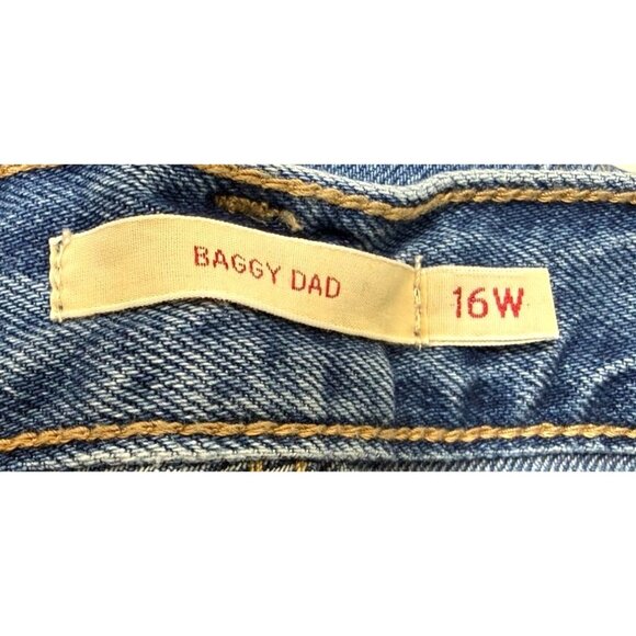 Levi's Womens High Rise Baggy Dad Straight Ankle Length Jeans PLus sz 16 W New - Picture 10 of 11